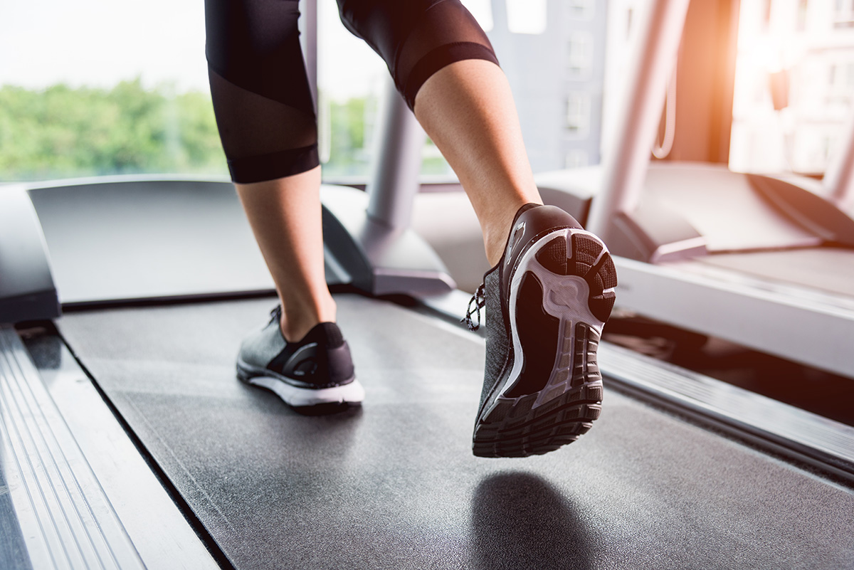 athlete on treadmill